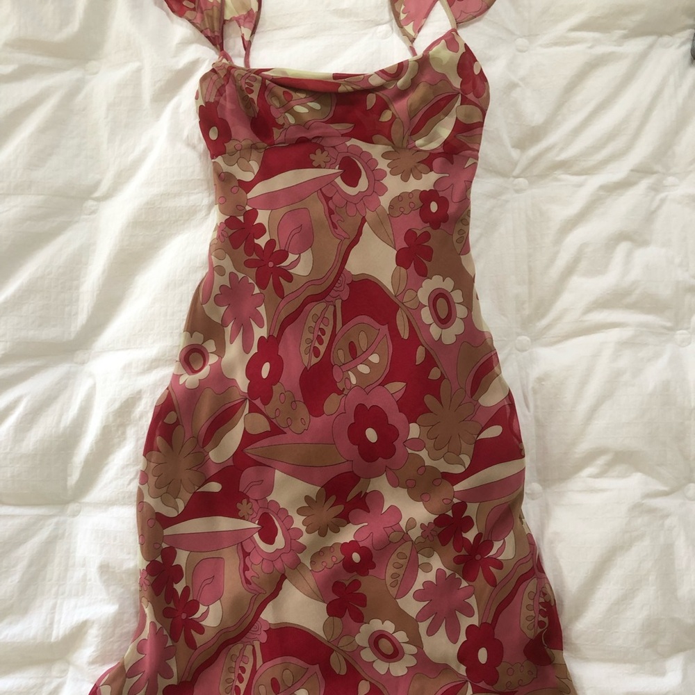 BCBG Max Azria Pink Spaghetti Strap Sundress